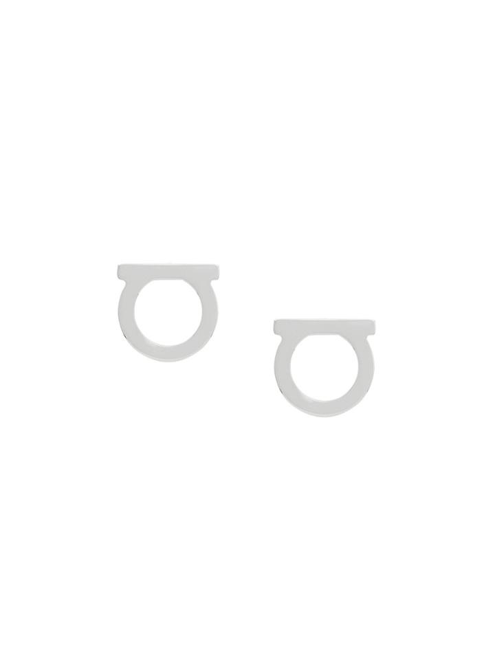 Salvatore Ferragamo Gancio Stud Earrings - Metallic