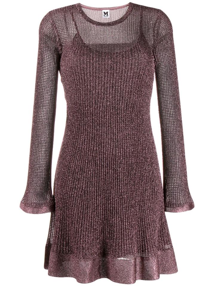 M Missoni Short Knitted Dress - Pink