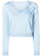 Red Valentino Cropped Sweater - Blue