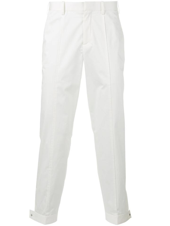 Neil Barrett - Cropped Trousers - Men - Cotton/spandex/elastane - 52, White, Cotton/spandex/elastane