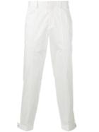 Neil Barrett - Cropped Trousers - Men - Cotton/spandex/elastane - 52, White, Cotton/spandex/elastane