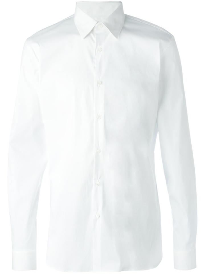 Burberry Slim Fit Stretch Cotton Shirt - White
