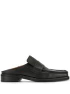 Martine Rose Heelless Square Toe Loafers - Black