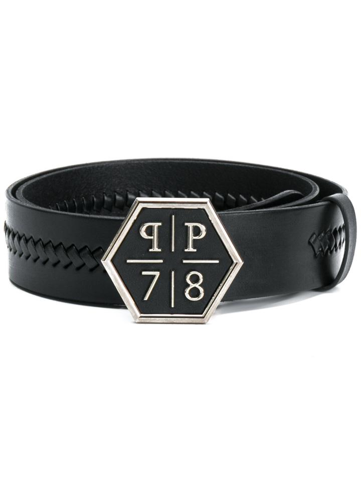 Philipp Plein Logo Plaque Belt - Black