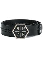 Philipp Plein Logo Plaque Belt - Black