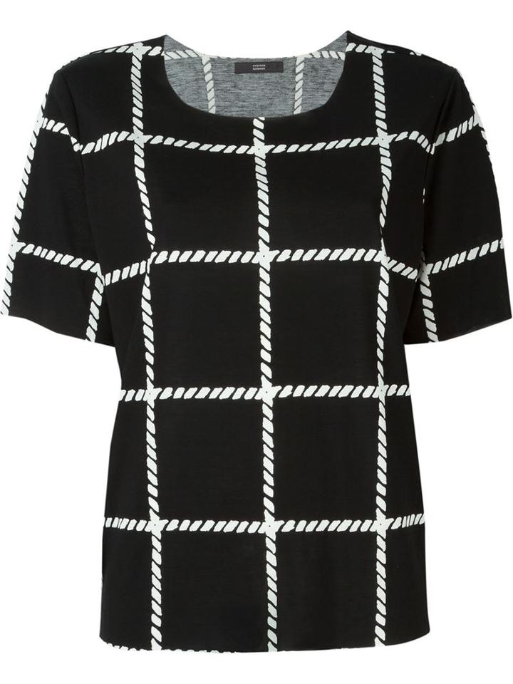Steffen Schraut Checked T-shirt Blouse