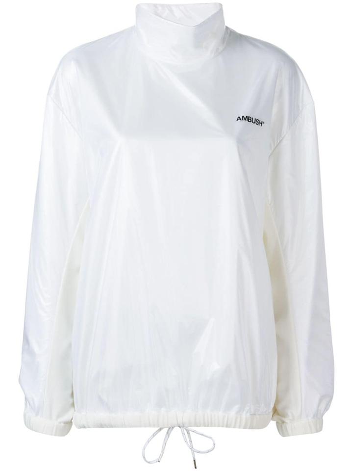 Ambush Turtleneck Logo Print Sweatshirt - White