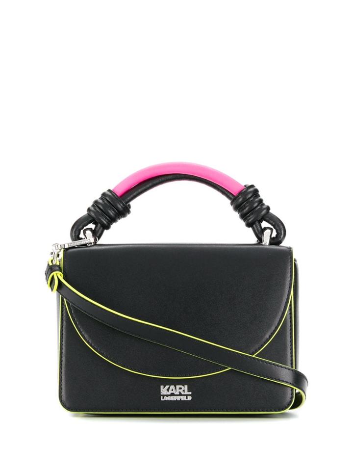 Karl Lagerfeld Contrast Cross-body Bag - Black