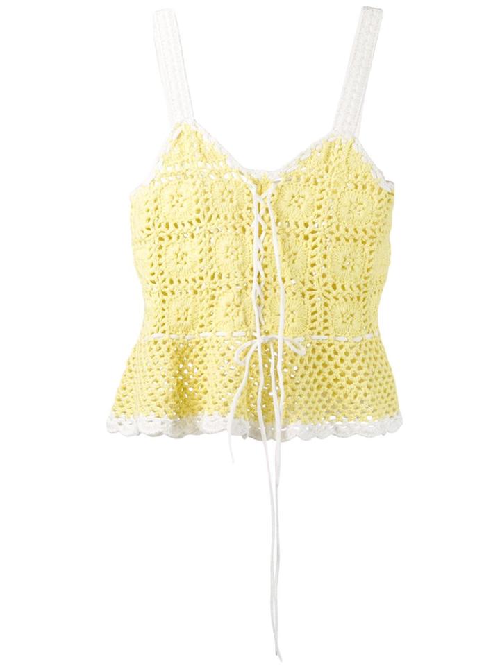 Staud Knit Tank Top - Yellow