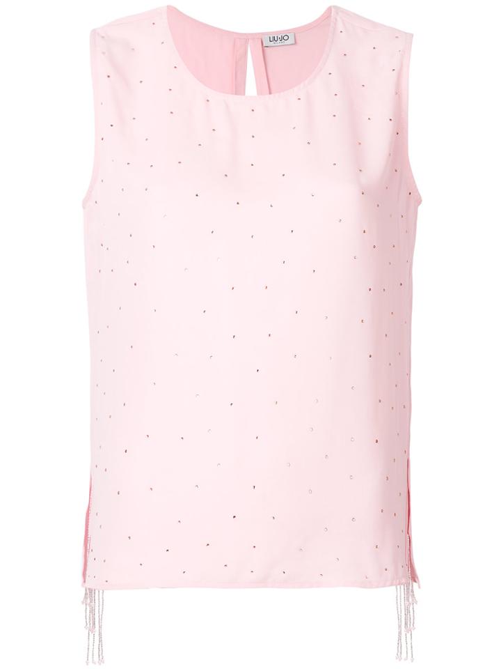 Liu Jo Black Shine Tank Top - Pink & Purple