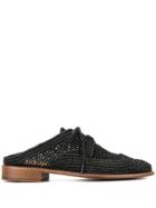 Clergerie Lace-up Mules - Black