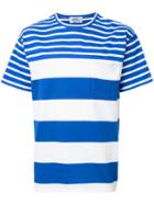 Kidill Striped T-shirt, Men's, Size: Medium, Blue, Cotton/polyester