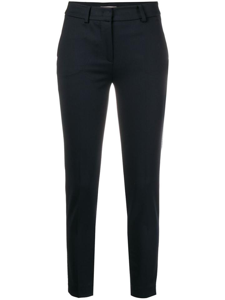 Blanca Slim Fit Cropped Trousers - Blue
