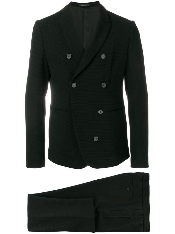 Emporio Armani Double-breasted Two-piece Suit - Black