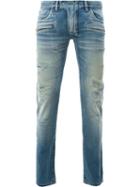 Balmain Ripped Skinny Jeans, Men's, Size: 30, Blue, Cotton/polyurethane