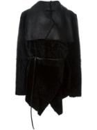 Lanvin Belted Coat, Women's, Size: 38, Black, Lamb Fur/lamb Skin