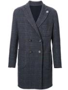 Lardini Double Breasted Coat, Men's, Size: 50, Grey, Wool