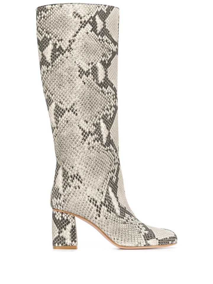 Red Valentino Snakeskin-effect Boots - Neutrals