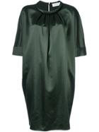 Gianluca Capannolo Pleated Neck Shift Dress - Green