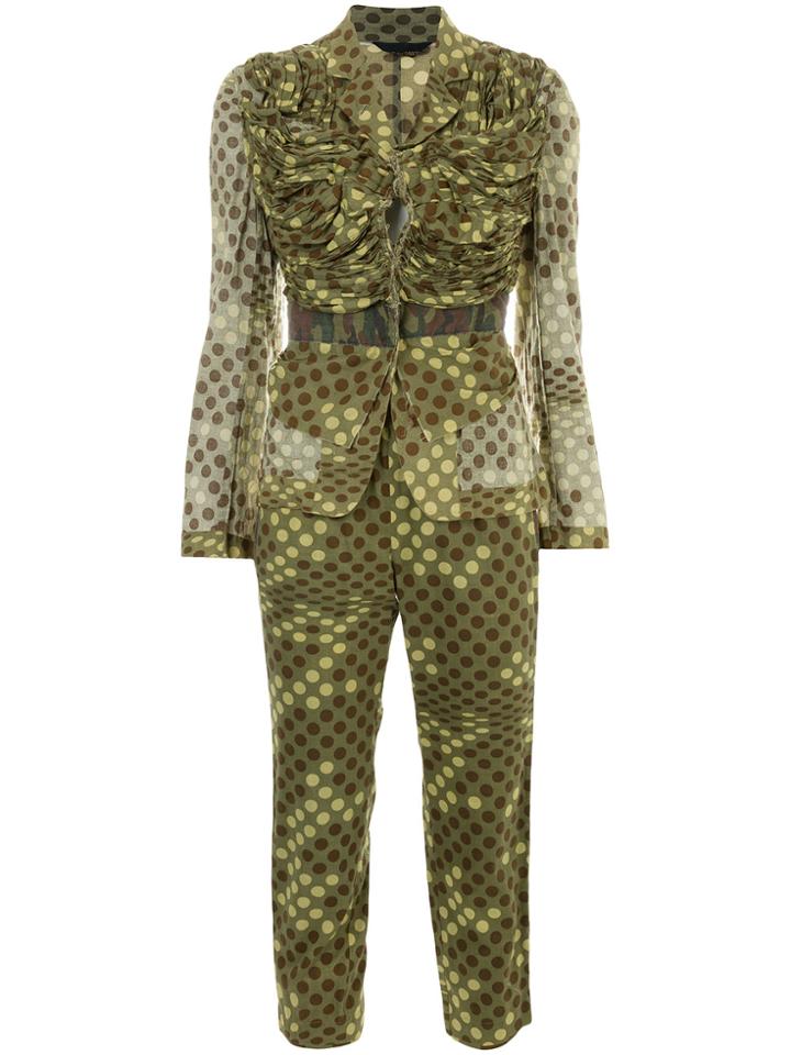 Comme Des Garçons Vintage Polka Dots Two-piece Suit - Green