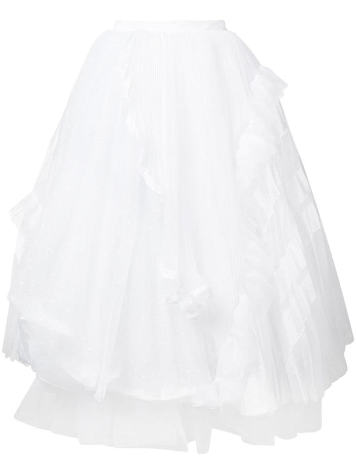 Ermanno Scervino Voluminous Mid-length Skirt - White
