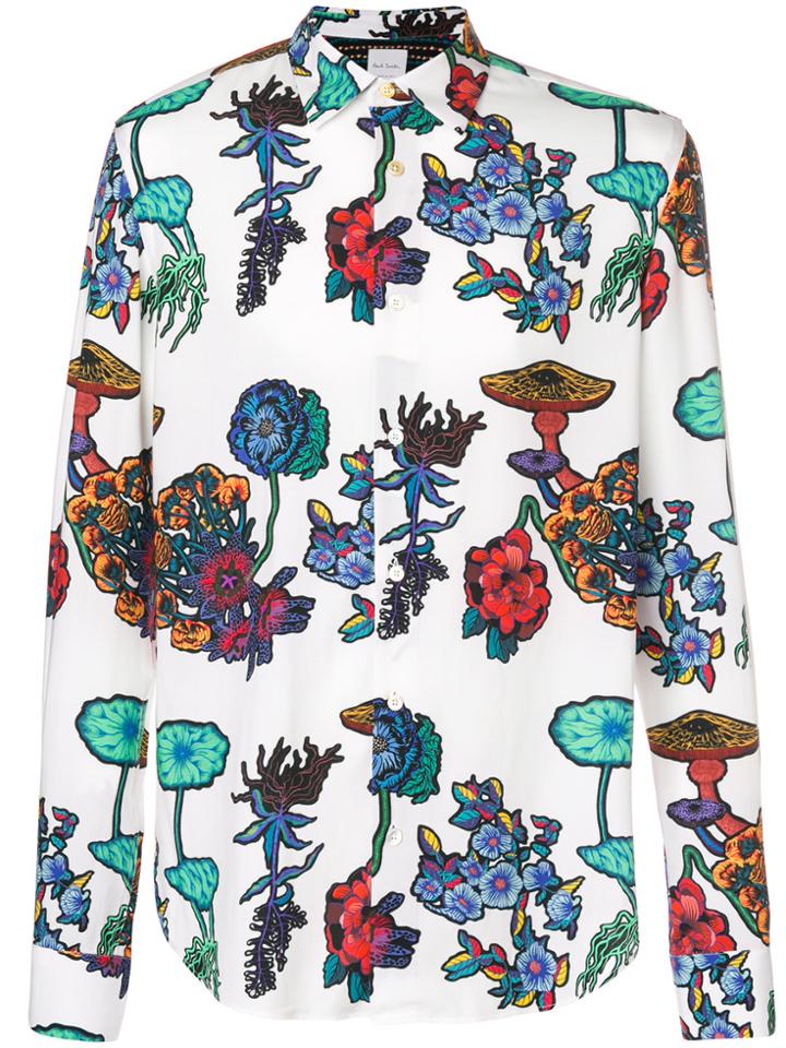 Paul Smith Micro Print Shirt - White