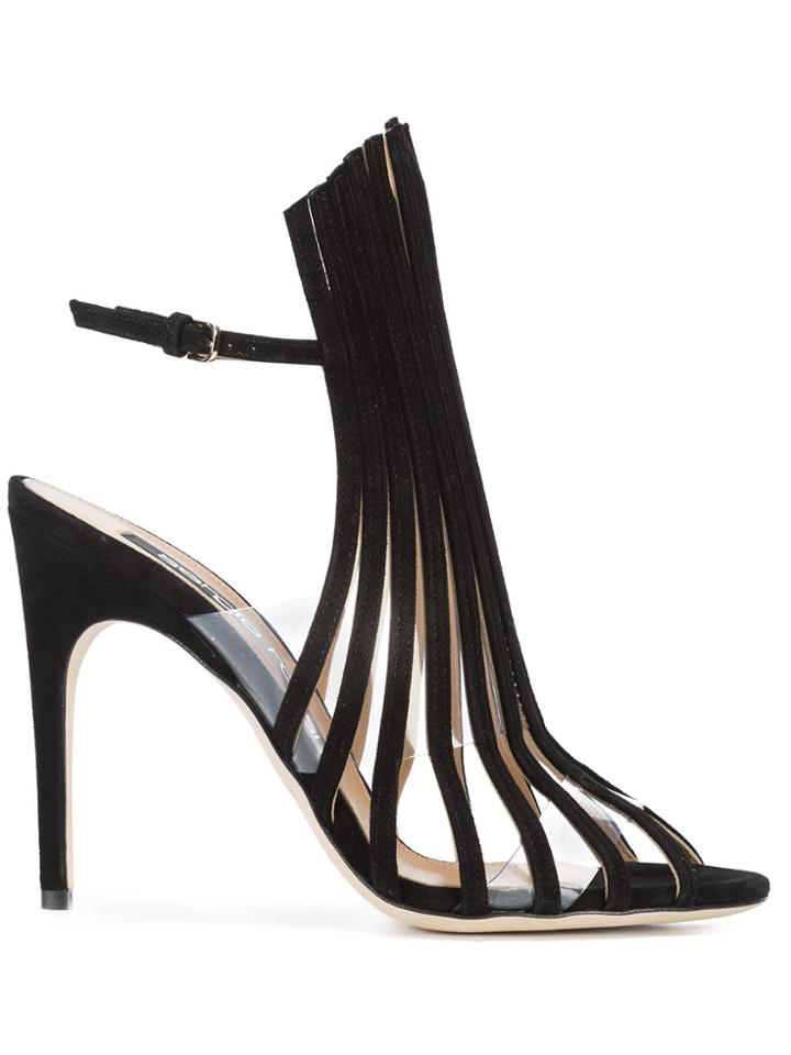 Sergio Rossi String Sandals - Black