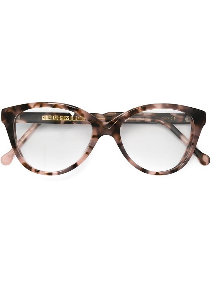 Cutler & Gross Cat Eye Frame Glasses - Brown
