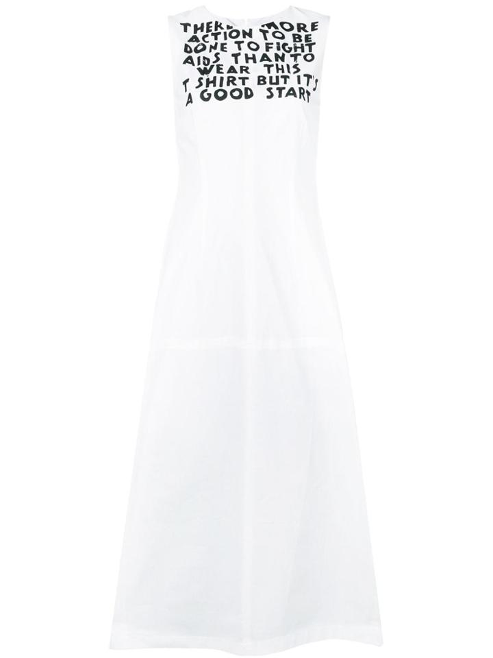 Mm6 Maison Margiela Graphic Shift Dress - White