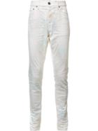 John Elliott Creased Slim-fit Jeans, Men's, Size: 36, White, Cotton/polyurethane