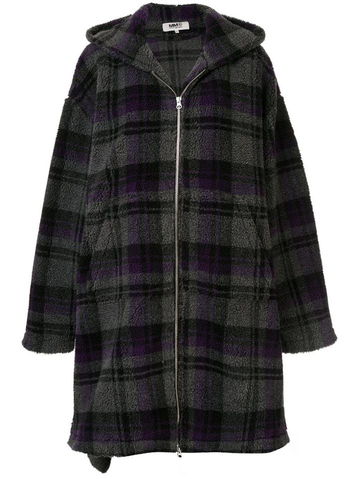 Mm6 Maison Margiela Blanket Oversized Coat - Grey