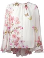 Giambattista Valli Floral Print Blouse, Women's, Size: 40, Silk