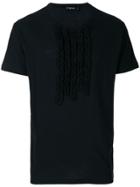 Dsquared2 Ruffle Front T-shirt - Black