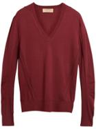 Burberry V-neck Sweater - Red