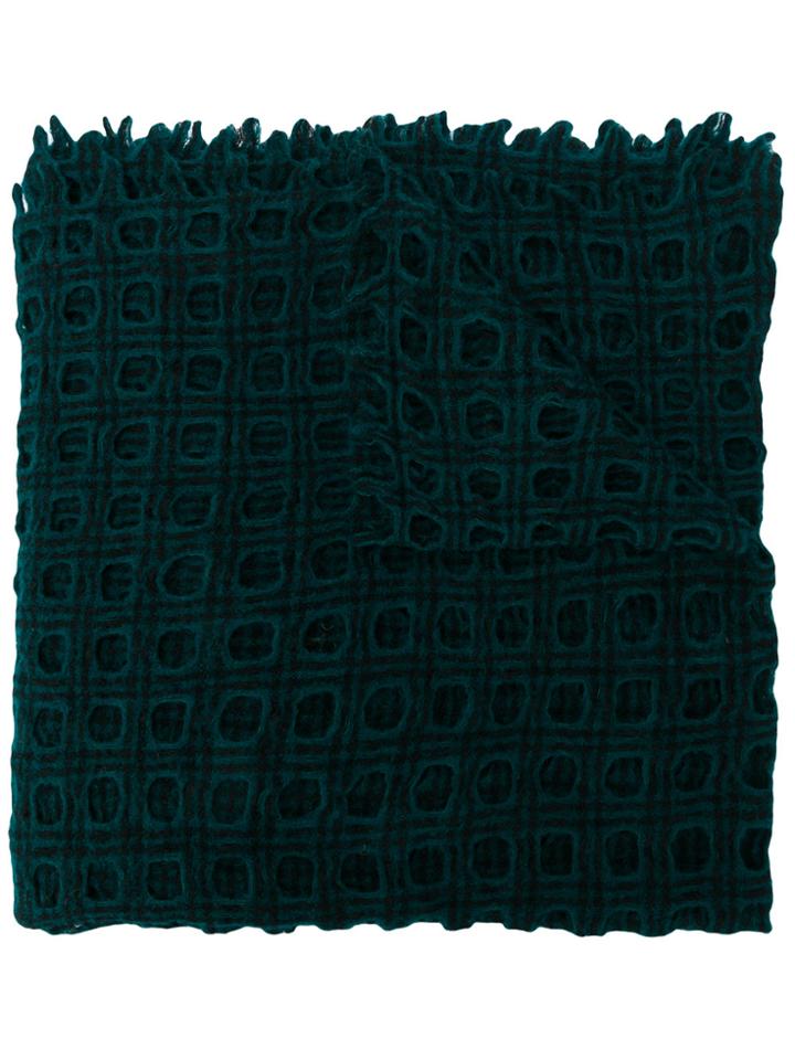 Faliero Sarti Geometric Holed Scarf - Green