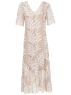Alcaçuz Embroidered Fontineli Dress - Neutrals