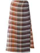 Etro Plaid Wrap Skirt - Neutrals