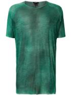 Avant Toi Distressed Effect T-shirt - Green