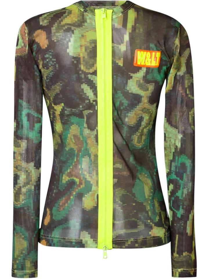 Walter Van Beirendonck Vintage Sheer Camo Top