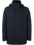 Herno Hooded Down Coat, Men's, Size: 56, Blue, Feather Down/polyimide/fluoropolymer