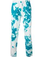 The Elder Statesman Marble Dyed Track Trousers - Blue