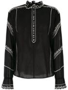 Isabel Marant Étoile - Louna Blouse - Women - Cotton/polyester - 38, Black, Cotton/polyester