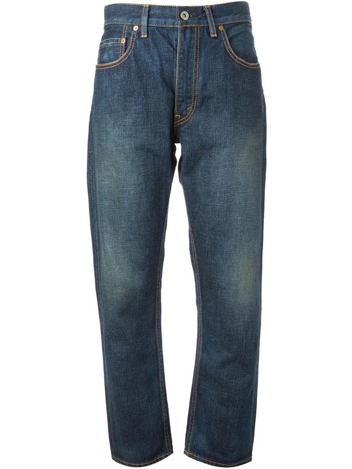 Junya Watanabe Comme Des Garçons Cropped Boyfriend Jeans, Women's, Size: M, Blue, Cotton