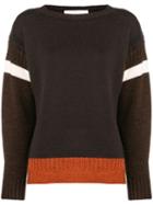 Golden Goose Stripe Insert Sweater - Brown