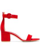 Gianvito Rossi Red Portofino 60 Suede Sandals