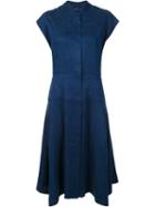 Zero + Maria Cornejo - Panelled Flared Dress - Women - Tencel - 4, Women's, Blue, Tencel