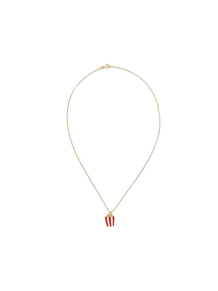 Malaika Raiss Popcorn Pendant Necklace - Metallic