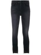 3x1 Frayed Hem Cropped Jeans - Black