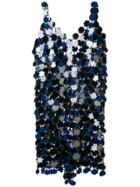 Paco Rabanne Star Paillette-covered Dress - Blue