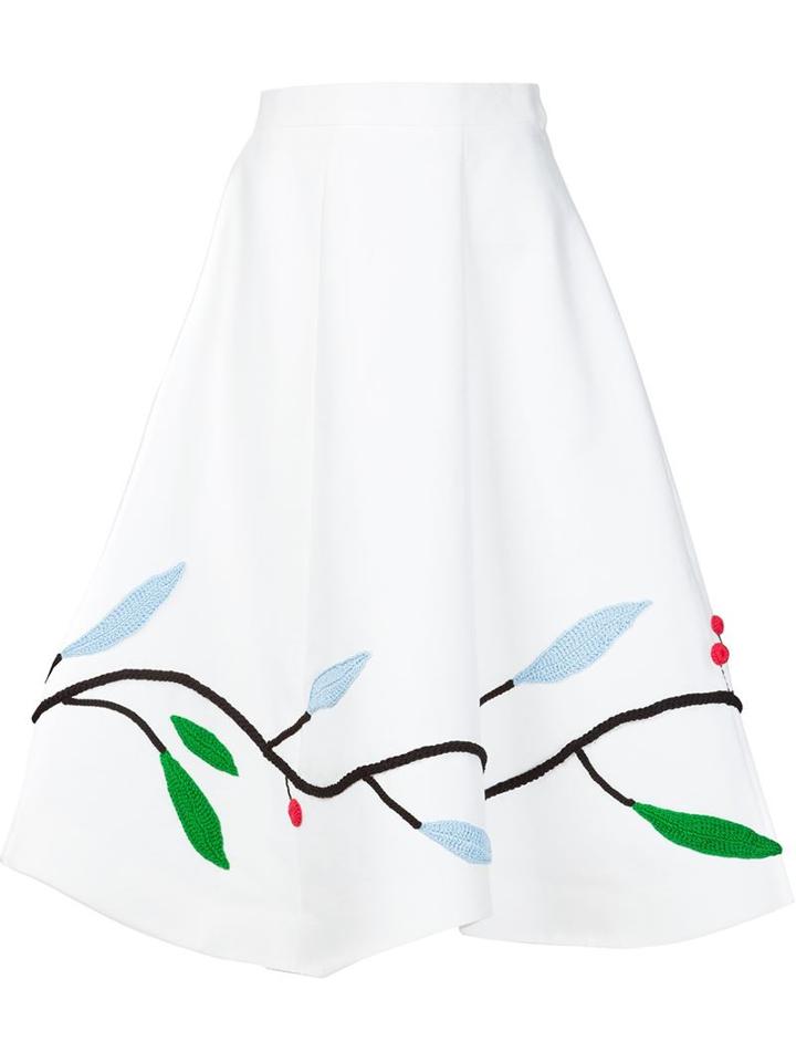Vika Gazinskaya Crochet Appliqué Skirt